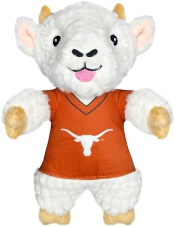 Pets First NCAA Texas Longhorns Goat Plush Toy for Dogs and Cats with Squeaker, Wearing a Team Jersey! Fun & Sporty Goat Shaped Dog Chew Toy, Interactive Pet Toy