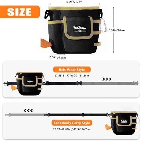 Dog Treat Pouch with Magnetic Closure for Pet Training