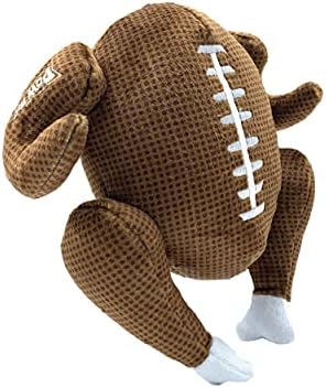 Huxley & Kent Funny Dog Toy w/Squeaker – Thanksgiving Fall Power Plush Squeaky Dog Toys for Small, Medium & Large Dogs – Soft Stuffed Animal for Indoor Play & Fetch - Turkey Bowl, Small
