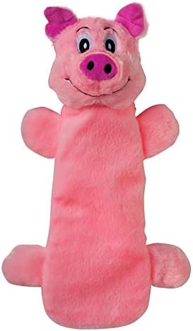 Snuggle Puppy Tender-Tuffs Bottle Cruncher Dog Toy, Squeaky Pig
