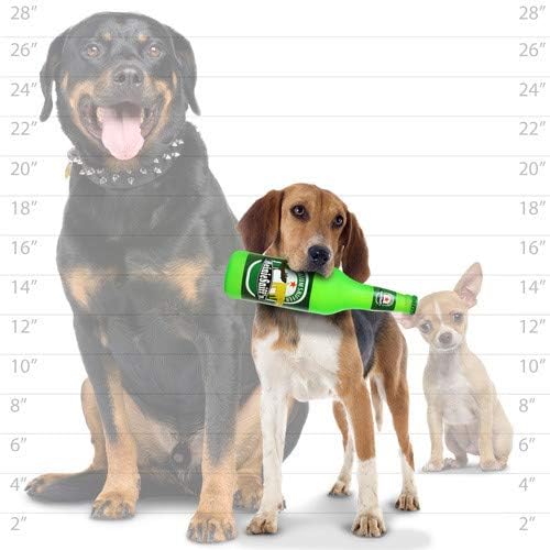 SILLY SQUEAKERS Tuffy 2 Pack Beer Bottle Dog Toy: Squeaky Dog Toy, Washable and Floats, Vinyl