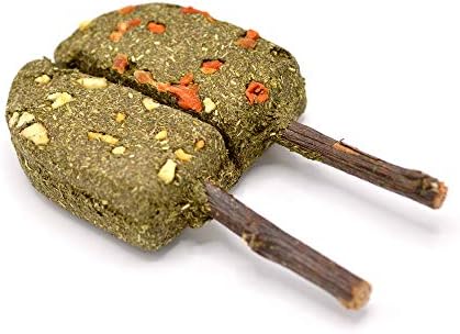 Oxbow Timothy Hay Popsicle, Rabbit Toy & Guinea Pig Chew Toy, Apple Carrot