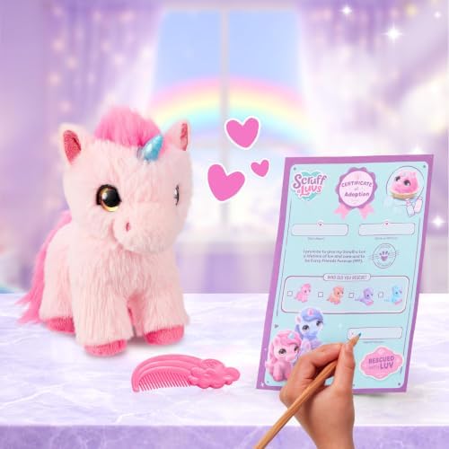 ScruffaLuvs Unicorn Scruffs Plush Toy, Wash to Reveal 1 of 4 Unicorns