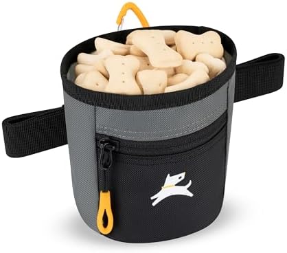 OllyDog, Goodie Treat Bag, Dog Treat Training Pouch | Magnetic Closure | 3 Ways to Wear | Hands-Free Waist Belt | Water-Resistant Recycled Vegan Fabric (Castle Rock)