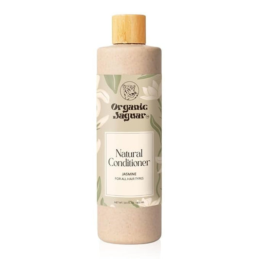 Organic Jaguar All Natural Jasmine Conditioner for Hair Care, Sulfate Free Conditioner, Vitamin E, Castor, Argan and Almond, For Hydrating All Hair, 13.5 fl oz