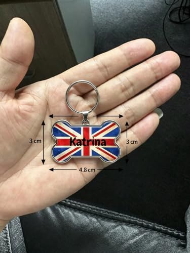 HSIAHOU Custom Pet ID Tags, Personalized Dog Tag Cat Tag(UK)