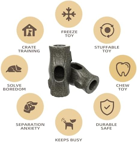 Big Dog Toys for Large Dogs and Aggressive Chewers,Toys for Refillable Frozen Dog Treat Molds,Coffee Wood Dog Chew Toys,Dog Licking Toy to Keep Them Busy,Dog Treat Jar,Dog Gifts