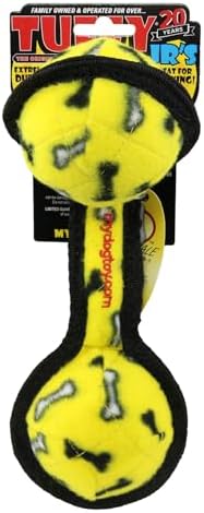 TUFFY® : 2 Ball Tug Dog Toy: Ultra Durable Plush Toy with Multiple Layers & Reinforced Seams, Washable and Floats, Original Construction