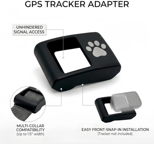 Dog Collar Adapter Compatible with Fi Collar GPS Tracker Series 3+/3 - Ultra Slim Lightweight Attachment for Most Collars, Secure Lightweight Mount, Easy Installation