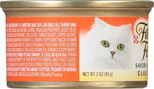 Fancy Feast Gourmet Salmon Feast Cat Food, 3 oz (Pack of 2)