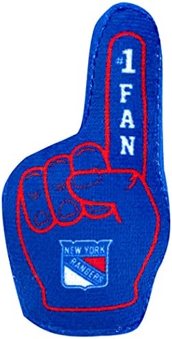 NHL NEW YORK RANGERS Plush Cat Toys Set: Jersey, Hockey Puck & #1 Fan, Filled with Fresh Catnip