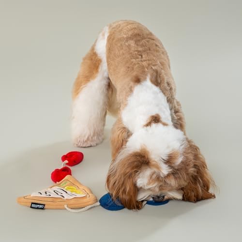 CHEWFFON Crepe Snuffle Dog Toy, Interactive Play with Treat Pockets