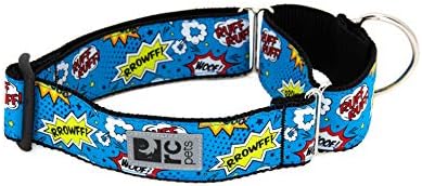 RC Pets 1-1/2 Inch All Webbing Martingale Training Dog Collar, Small, Comic Sounds