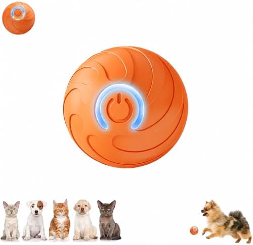 Bubs Bounce Ball (Orange) Smart Jumping Ball Toy for Dogs, Duraspin Dog Bouncing Ball, Interactive Bouncing Toys for Puppy Toys