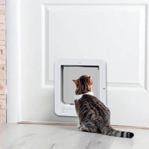 Frid Smart Cat Door with Detection for Indoor Outdoor Pets Continued Metal Pet Door Easy Installation Modern Design