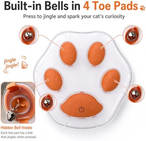 Interactive Cat Toys for Indoor Cats & Kittens, Bird Sound Feather Toy