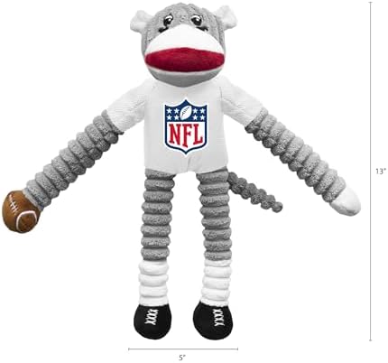 Littlearth NFL Cleveland Browns Sock Monkey Pet Toy, Team Color, One Size