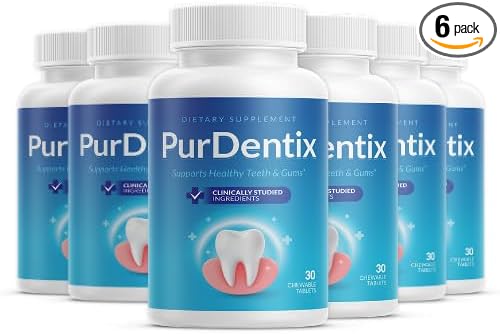 PurDentix Oral Health Probiotic – 4-Strain Formula for Healthy Gums, Teeth & Fresh Breath – 180 Chewable Tablets