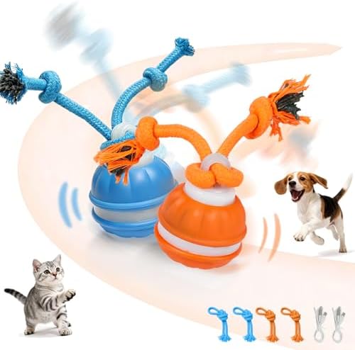 Interactive Dog Toys Dog Ball,Automatic Rolling and Bouncing Moving Dog Toy
