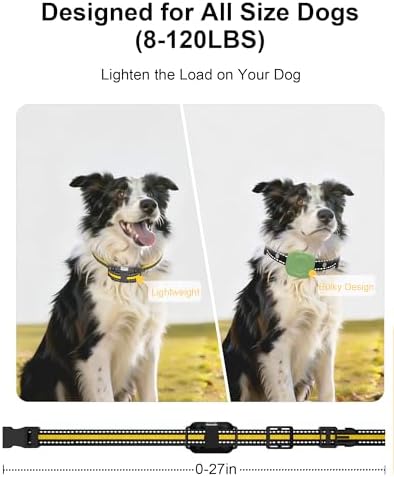 3 Pack Dog Training Collar – Remote Dog Shock Collars with Beep, Vibration and Safe Shock Modes, Rechargeable IP67 Waterproof E-Collars for Small, Medium & Large Dogs with LED Night Light