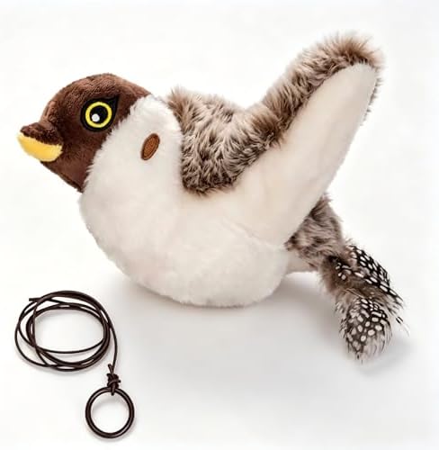 Interactive Flapping Penguin Pet Toy with Chirp Sound, Hanging & Placeable Plush Toy for Cats Dogs, Relieve Boredom Prevent Furniture Scratches