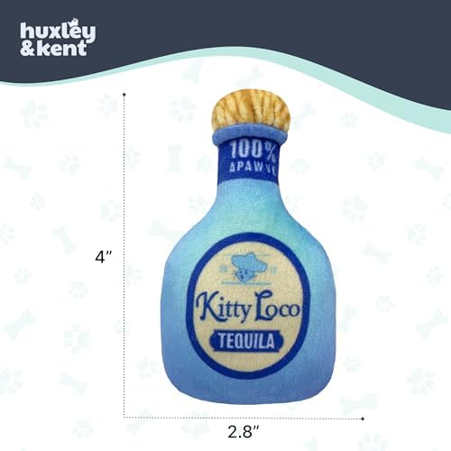 Huxley & Kent Plush Crinkle Catnip Cat Toy, Kitty Loco Tequila