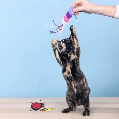 Fringe Studio Living THE Bug Life, Small Plush Cat Toy, 3PCS Set, PetShop Collection (904041)