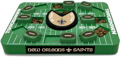 Pets First NFL NEW Orleans Saints Large Puzzle Toy, Dog Puzzle Treat Toy, New Large Size, Interactive Dog Treat Toy, Dog Slow Feeding Toy