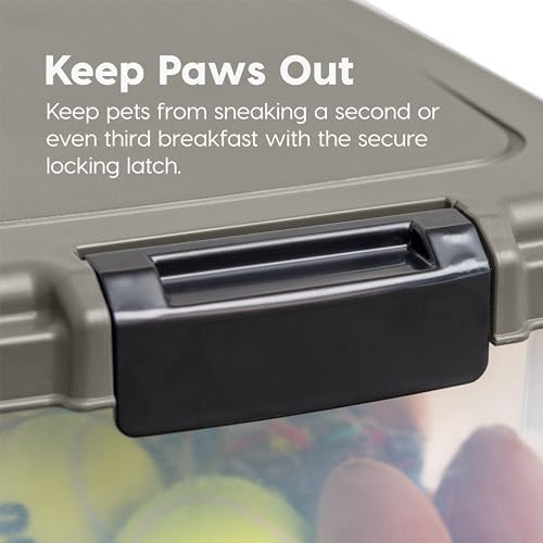 IRIS USA Airtight Dog Food Storage Container Combo, 30 lb & 11 lb Bin