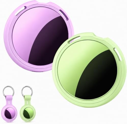 2 Pack Tracker Tags Finder Apple Find My MFi Certified Waterproof iOS Only | Bluetooth Air Smart Tags Item Finder Locator Worldwide Tracking for Key Pets Wallet Backpack Dogs Luggage Replaceable Battery