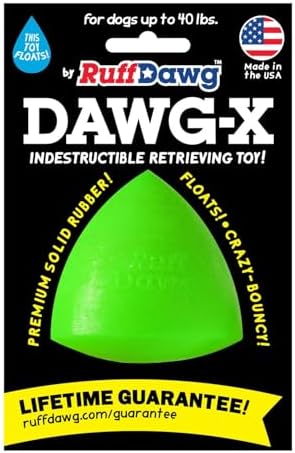 Ruff Dawg Dawg-X – Cone-Shaped Dog Toy – Bouncy, Floating Fetch Toy for Aggressive Chewers – Ideal for Interactive Outdoor Play, Exercise & Teething Relief