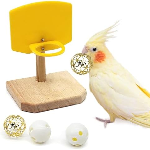 QBLEEV Bird Basketball Toy, Parrot Activity & Foraging Training Toys Set