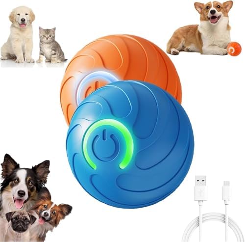 Bubs Bounce Ball (Blue) Smart Jumping Ball Toy for Dogs, Duraspin Dog Bouncing Ball, Interactive Bouncing Toys for Puppy Toys