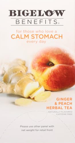 Bigelow Tea Ginger & Peach, 18 ct (Pack of 2)