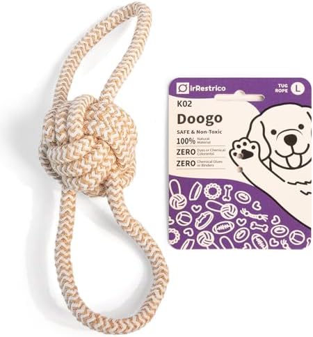 Puppy Chew Toys for Teething, Rope Toys for Dogs Training and Play, Durable Chew Rope for Small and Medium Breeds, L Size