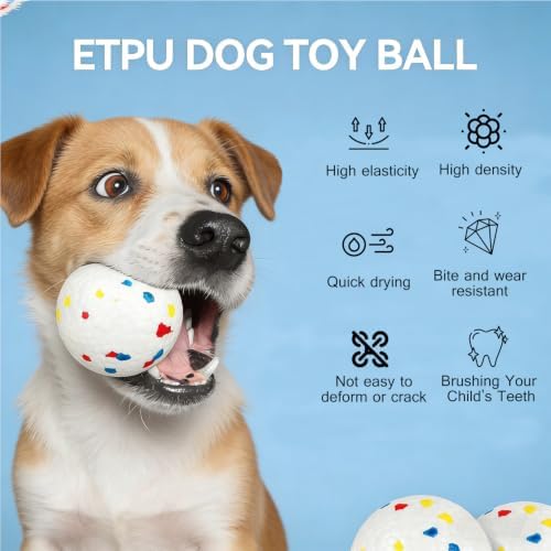 Dog Toy Balls, 2.3 Inch ETPU Material, Replacement Balls for Automatic Ball Launcher Machine