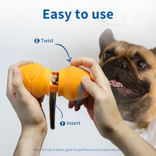 PetClan Chewise Bully Stick Holder, Improved Bully Sticks Holder, Ultimate Secure Heavy Duty, BPA-Free Safety Device to Prevent Choking, Fits Various Bully Sticks and Dog Sizes (Pack of 2)