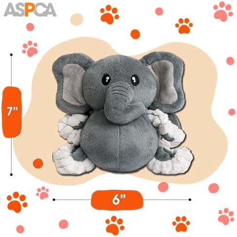 ASPCA 2 Pack Plush Dog Toy with Squeaker for Small & Medium Dogs, Soft Durable Stuffed Pet Toy for Fetch, Tug & Cuddle, Interactive, Lightweight, Engaging Play Toy for Dogs