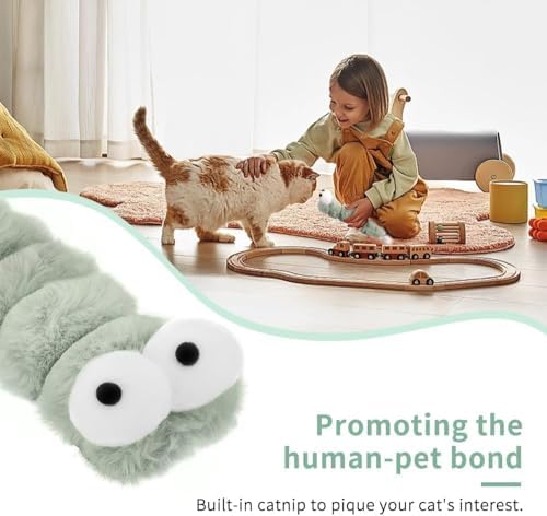 2BB Cat Kicker Toys 2 Pack, 13 Inch Quiet Catnip Toy Pillows for Indoor Cats, Soft Plush Refillable Kick Sticks for Kittens, Interactive Play & Exercise