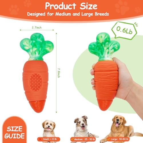 BoYoYo Tough Dog Toys for Aggressive Chewers with Squeaky, Indestructible Dog Chew Toys for Medium and Large Breeds to Keep Them Busy, Interactive Durable Dog Toy