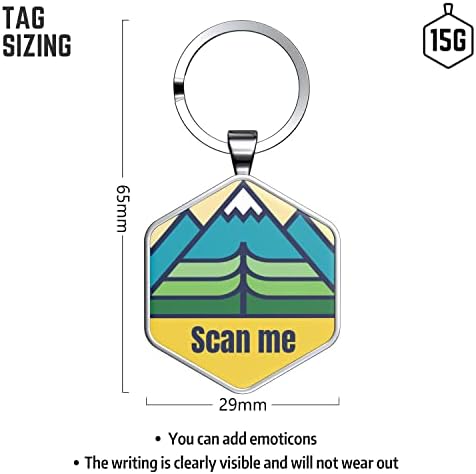 Smart Dog ID Tags, Personalized Pet ID Tags with QR Code, Free Online & Scan QR Receive Instant Location Alert Email
