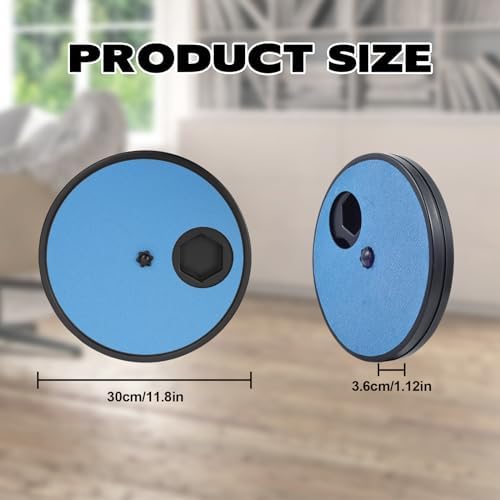 Rislobx Dog Nail Scratch Board, 3 in 1 Rotatable Round Dog Scratch Board with Food Storage Compartment Box Nail Grinder Claw Care, Stress-Free Pad (Blue)