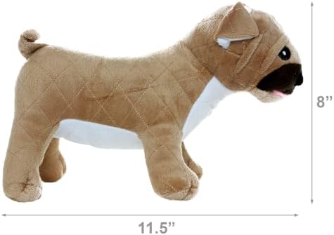 MIGHTY Tuffy Farm Animal: Pug Ultra Durable Plush Dog Toy