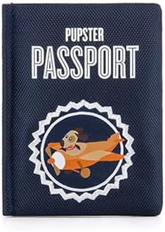 P.L.A.Y. PET LIFESTYLE AND YOU P.L.A.Y. Plush Dog Toys - Globetrotter Travel Themed Durable Squeaker Chew Toy for Puppies Dogs - Machine Washable, Recycled Materials (Pupster Passport)