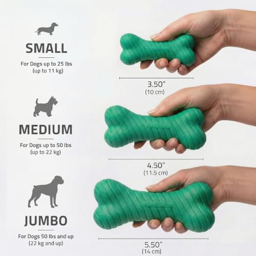 Playology Dual Layer Bone Dog Chew Toy - Medium, Watermelon Scent