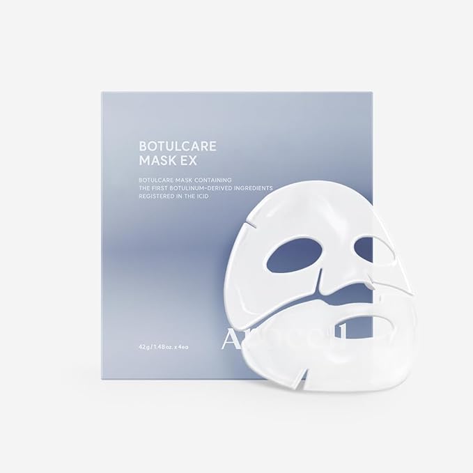 AROCELL OFFICIAL Botulcare Mask EX 4 Facial Sheet – Moisturizing Firming Hydrating Elasticity Boosting Pore Minimizing Korean Skincare with Hyaluronic Acid & Panthenol