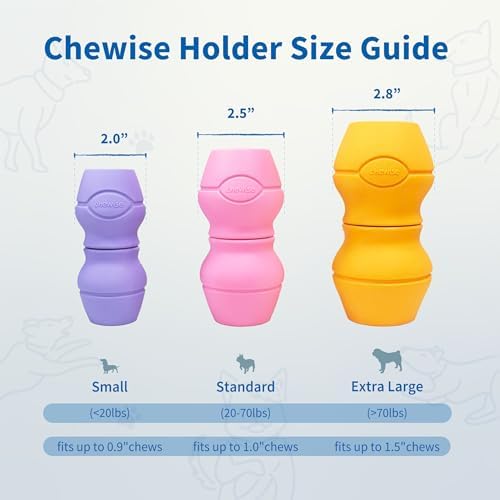 PetClan Chewise Bully Stick Holder for Small Dogs, Metal Teeth Chew Holder