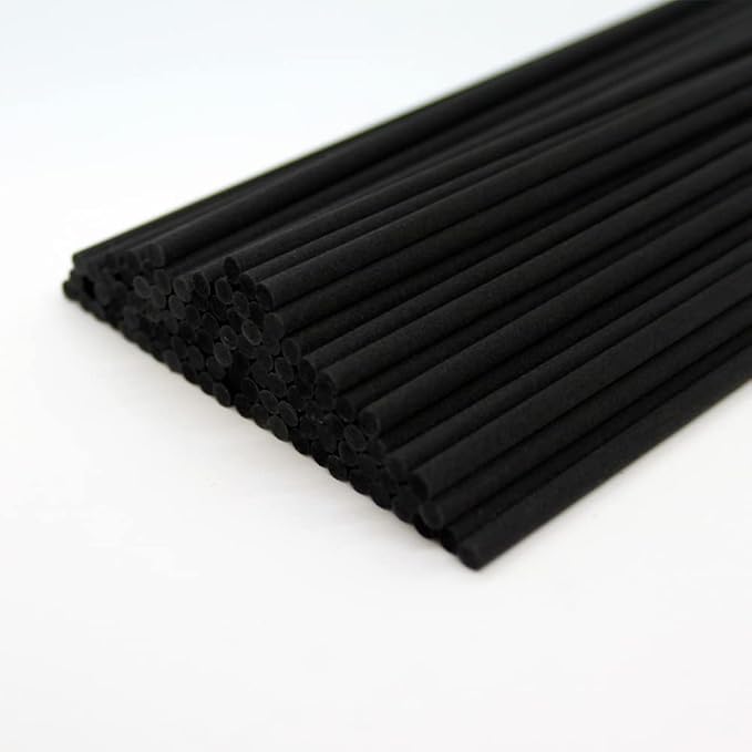 Cocod'or COCODOR Diffuser Black Fiber Reed Sticks(100pcs, 8" x 4mm) / Diffuser Oil Refill, Home Fragrance, Aromatherapy, Reed Diffuser Set, Sticks for Reed Diffusers, Office Décor, Decoration