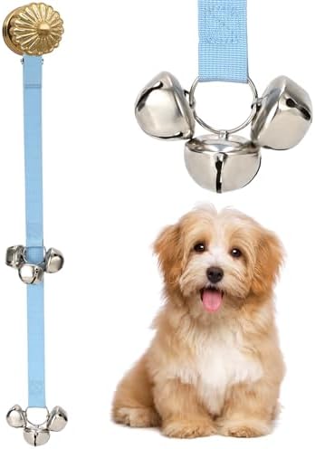 Luckyiren Dog Door Bell for Potty Training/to Go Outside, Hanging Puppy Bells for Puppies Doggy Doggie Poochie Pooch Pet Cat, Length and Height Randomly Adjustable
