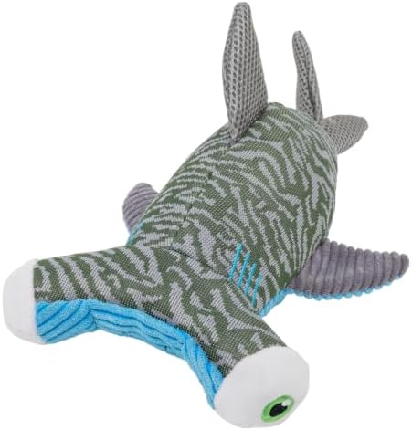 KONG Armor Dog Toy, Durable Plush (Hammerhead Shark)